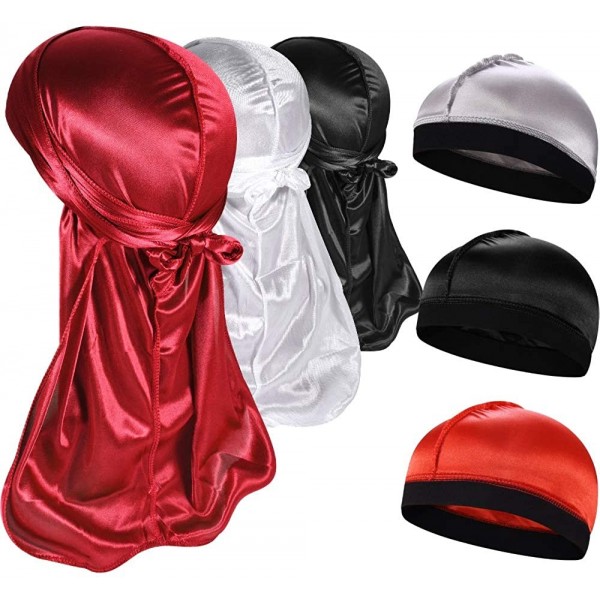 Pcs Silky Durags Pack For Men Waves Satin Doo Rag Award Wave Cap