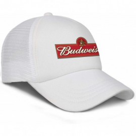 Baseball Caps Budweiser-Logos- Woman Man Baseball Caps Cotton Trucker Hats Visor Hats - White-57 - CZ18WHRL6XU $16.49