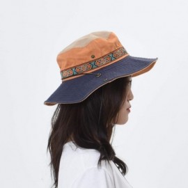 Sun Hats Boonie Bush Hats Wide Brim Aztec Pattern Side Snap AC8726 - Grey - CJ183L323QZ $22.12