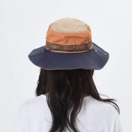 Sun Hats Boonie Bush Hats Wide Brim Aztec Pattern Side Snap AC8726 - Grey - CJ183L323QZ $22.12