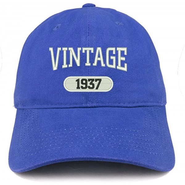 Baseball Caps Vintage 1937 Embroidered 83rd Birthday Relaxed Fitting Cotton Cap - Royal - C9180ZH0K89 $20.86