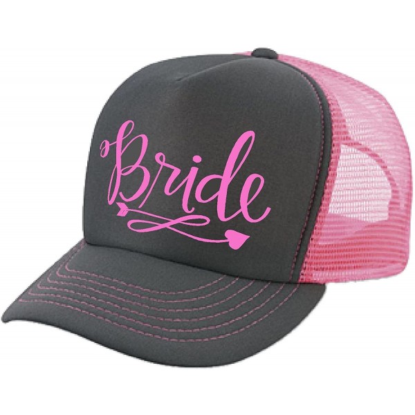 Baseball Caps Wedding Bridal Party Hat - Bride - Bachelorette Party - Pinkcharcoal-pink Print - C61854O2WT0 $14.78