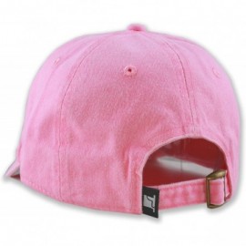 Baseball Caps 100% Cotton Pigment Dyed Low Profile Dad Hat Six Panel Cap - 1. Pink - CX18M7KN93H $9.86