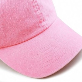 Baseball Caps 100% Cotton Pigment Dyed Low Profile Dad Hat Six Panel Cap - 1. Pink - CX18M7KN93H $9.86