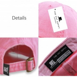 Baseball Caps 100% Cotton Pigment Dyed Low Profile Dad Hat Six Panel Cap - 1. Pink - CX18M7KN93H $9.86