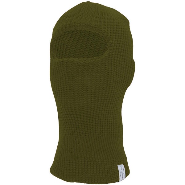 Balaclavas Face Ski Mask 1 Hole - Olive - CE11Y93XHA5 $10.03