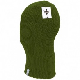 Balaclavas Face Ski Mask 1 Hole - Olive - CE11Y93XHA5 $10.03