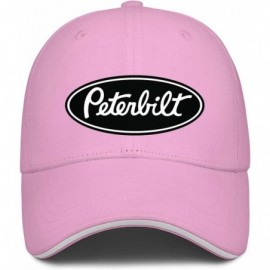 Baseball Caps Unisex Man Baseball Hat Hip Hop Adjustable Mesh Captain-Peterbilt-tiucks-Flat Cap - Pink-1 - CB18AHC2L4L $16.40