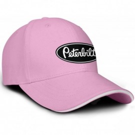 Baseball Caps Unisex Man Baseball Hat Hip Hop Adjustable Mesh Captain-Peterbilt-tiucks-Flat Cap - Pink-1 - CB18AHC2L4L $16.40