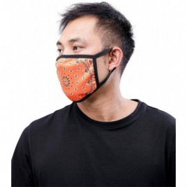 Balaclavas Bandana Fashion Face Mask - Orange Paisley - C8198DG7WAL $13.84