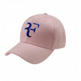 Baseball Caps Letter Embroidery 3D F Dad Hat Tennis Star Roger Federer Baseball Cap Black Adult Size - Pink - C718WTRLRAL $18.35