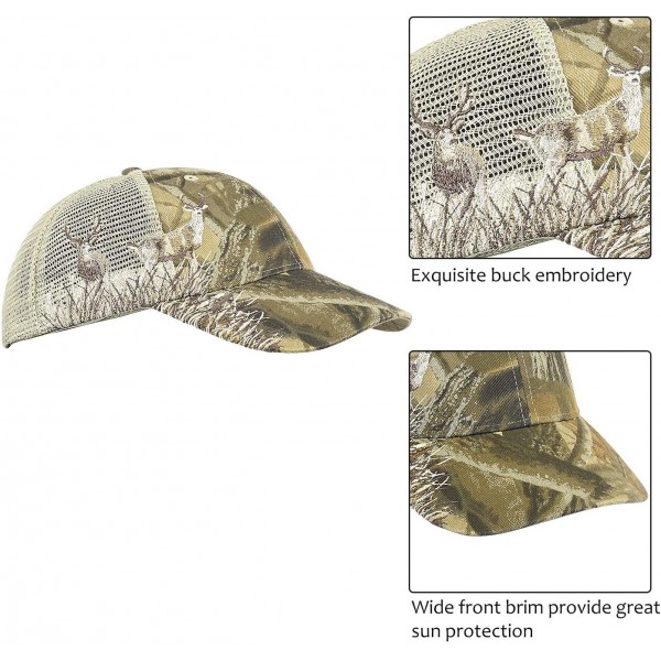 Men's Hunting Fishing Hat Camo Series Adjustable Mesh Ball Cap