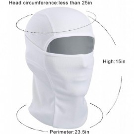 Balaclavas Balaclava Face Mask UV Protection Windproof Sun Hood for Men Women - White - CO1924DWHAW $10.84