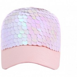 Baseball Caps Unisex Sequins Patchwork Mesh Cap Fashion Baseball Cap Outdoor Net Sun Hat - S-pink - CC18NC8WG6K $11.12