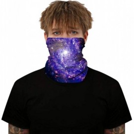 Balaclavas Headband for Women Men Bandana Head Wrap Scarf Neck Warmer Headwear Balaclava for Sports - Purple Galaxy - CL197NH...