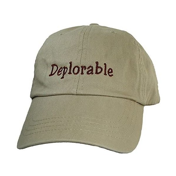 Baseball Caps The Original SVS tan hat with Brown Thread for Deplorable Trump Supporters to wear. - CQ17Z2QZDRT $18.33