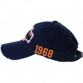 Baseball Caps Vintage Baseball Cap Distressed Emboridery Trucker Hat KR1737 - Navy - CC18422XUKZ $28.21