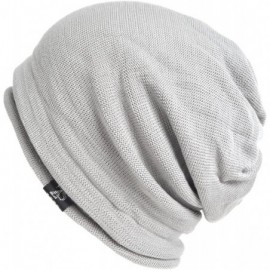 Skullies & Beanies Men's Cool Cotton Beanie Slouch Skull Cap Long Baggy Hip-hop Winter Summer Hat - Roll-hoary - CF12N097NM8 ...