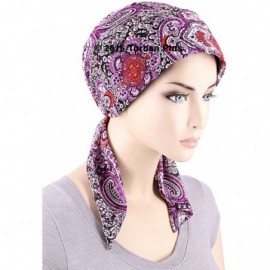 Skullies & Beanies Chemo Fashion Scarf Easy Tie Padded Cotton Lined Turban Hat Headwear for Cancer - 08- Cape Cod Gray (Chiff...