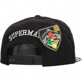 Baseball Caps Superman Shield Embroidery Baseball Cap Hip-hop Snapback Hat ST21176 - Black - C818R4XCOGX $23.17