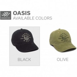 Baseball Caps Oasis Embroidered Logo Dad Hat - Adjustable Baseball Cap w/Tuck Closure - Black - CC18ZOAH2IR $32.94