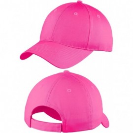 Baseball Caps Custom Embroidered Youth Hat - ADD Text - Personalized Monogrammed Cap - Neon Pink - CY18E5NHTTC $17.11