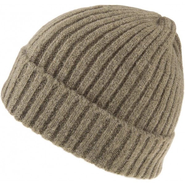 Skullies & Beanies Winter Mens Skull Cap Thick Soft Cable Knit Beanie Hats - Blackish Green - CO18HDQDT0M $10.84