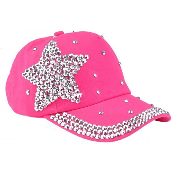 Caps- Boy Girls 2016 Fashion Rhinestone Star Shaped Snapback Baseball 