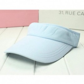 Sun Hats Women's Sun Wide Brim Visor Outdoor Travel Hat - Sky Blue - CK12GG21YX9 $8.23