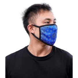 Balaclavas Bandana Fashion Face Mask - Royal Blue Paisley - CD198DDAZL6 $17.81