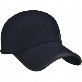 Baseball Caps Mens Winter Warm Fleece Lined Outdoor Sports Baseball Caps Hats with Earflaps - 30-navy - CK1895C7OUC $10.31