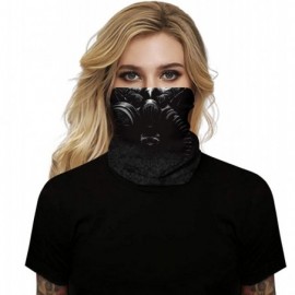 Balaclavas Men Women Face Bandana Dust Mask Balaclava Neck Gaiter Wrap Cool Printed (Multi-Function) - Z- Black Dust Mask - C...