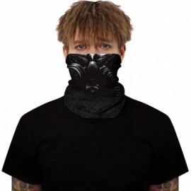 Balaclavas Men Women Face Bandana Dust Mask Balaclava Neck Gaiter Wrap Cool Printed (Multi-Function) - Z- Black Dust Mask - C...