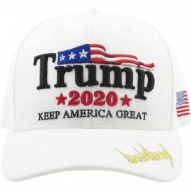 Baseball Caps Make America Great Again Our President Donald Trump Slogan with USA Flag Cap Adjustable Baseball Hat Red - CG18...