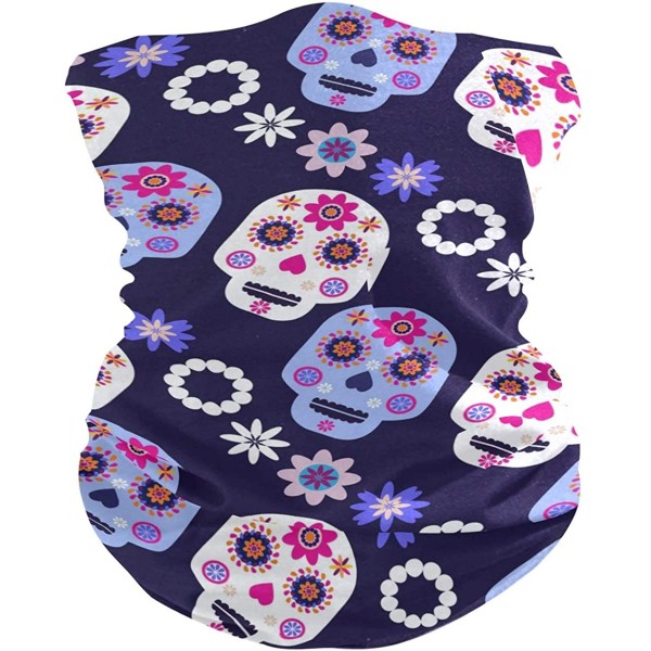 Balaclavas Stylish Gaiters Seamless Recreation - Mexico Skulls Colorful Flowers - CG197LYS03Y $15.22