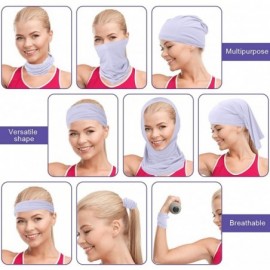 Balaclavas UV Protection Face Mask Ice Neck Gaiter Windproof Scarf Bandana Headband - Pink - CL199LICMT2 $12.14