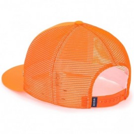 Baseball Caps Extra Large Size Solid Color Flat Bill Snapback Hat Blank Baseball Cap - Orange - C718DAWS336 $26.82