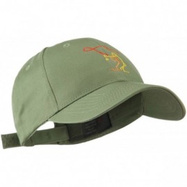 Baseball Caps Fly Fishing Man Outline Embroidered Cap - Olive - CU11GI714A5 $18.82