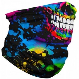 Balaclavas Seamless Rave Face Cover Bandana-Neck Gaiter Tube Headwear Motorcycle Face Scarf - Skull 4 - CY1989OMAAS $10.17