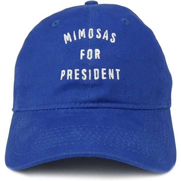 Baseball Caps Mimosas for President Embroidered 100% Cotton Adjustable Cap - Royal - C812IZKE6DP $20.07