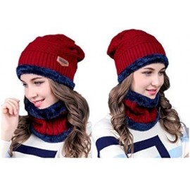 Baseball Caps Winter Beanie Hat Scarf Set Slouch Warm Knit Hat Neck Warmer for Men Women Kids - Color-c - CV188CWKU5Y $19.39