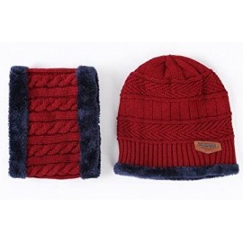 Baseball Caps Winter Beanie Hat Scarf Set Slouch Warm Knit Hat Neck Warmer for Men Women Kids - Color-c - CV188CWKU5Y $19.39