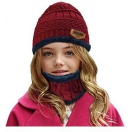 Baseball Caps Winter Beanie Hat Scarf Set Slouch Warm Knit Hat Neck Warmer for Men Women Kids - Color-c - CV188CWKU5Y $19.39