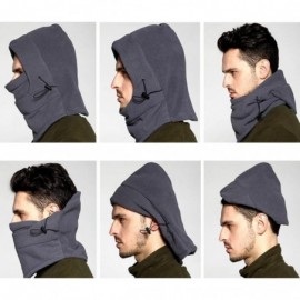 Balaclavas Winter Snowboard Face Hat Fleece Hood Ski Mask Wool Beret Balaclava - Gray - CF11RLDK74Z $11.50