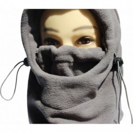 Balaclavas Winter Snowboard Face Hat Fleece Hood Ski Mask Wool Beret Balaclava - Gray - CF11RLDK74Z $11.50