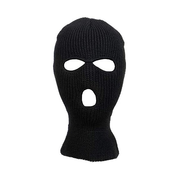 Balaclavas Ski Mask / Tri Hole - Black - CT113AG1EHZ $8.13