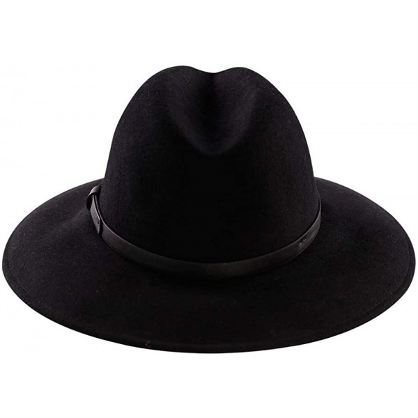 Wide Brim Wool Fedora Hat Men Women Felt Hats Outback Panama Crushable ...