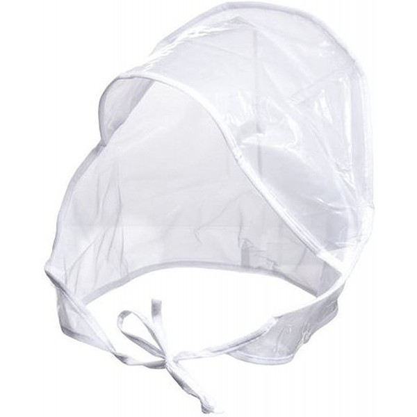 Rain Hats Women's Rain Bonnet Full Cut Visor & Netting - 2 Pack - White - CC18DXHK3IG $17.15