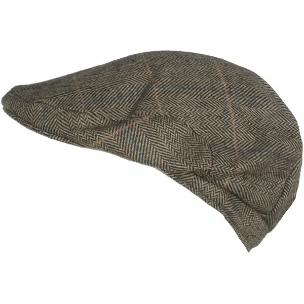 Wool Blend Classic Ivy Scally Cap Herringbone Plaid Winter Driver Hat ...