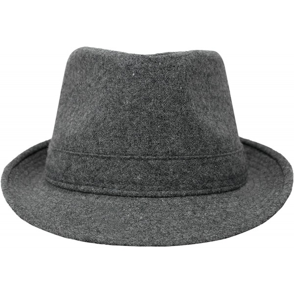 Men's/Women's Cotton Blended Short Brim Fedora Hat Manhattan Hat - C ...